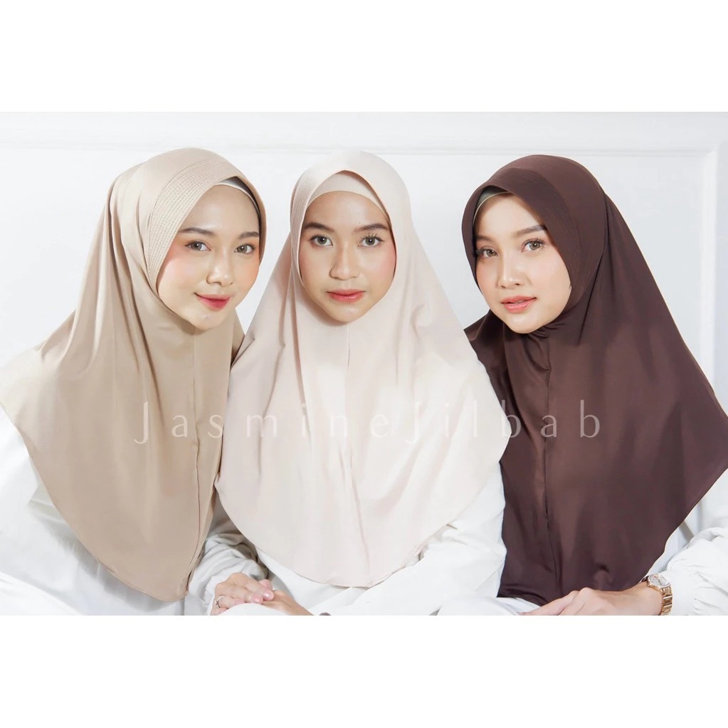 50 WARNA Hijab Bergo Instan Sport Hamidah JERSEY Besar Jumbo Panjang Menutup Dada
