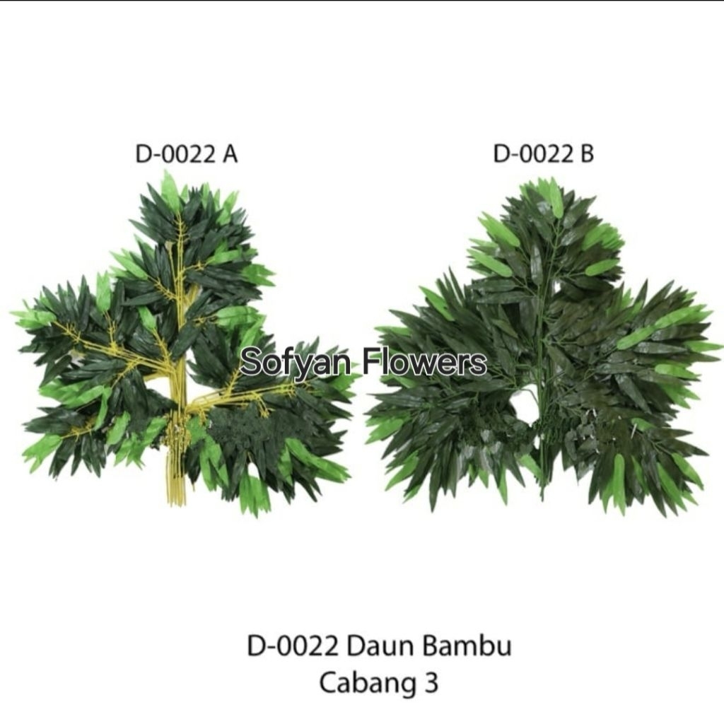Daun Bambu Artifisial Bunga Plastik Imitasi Palsu Sintetis