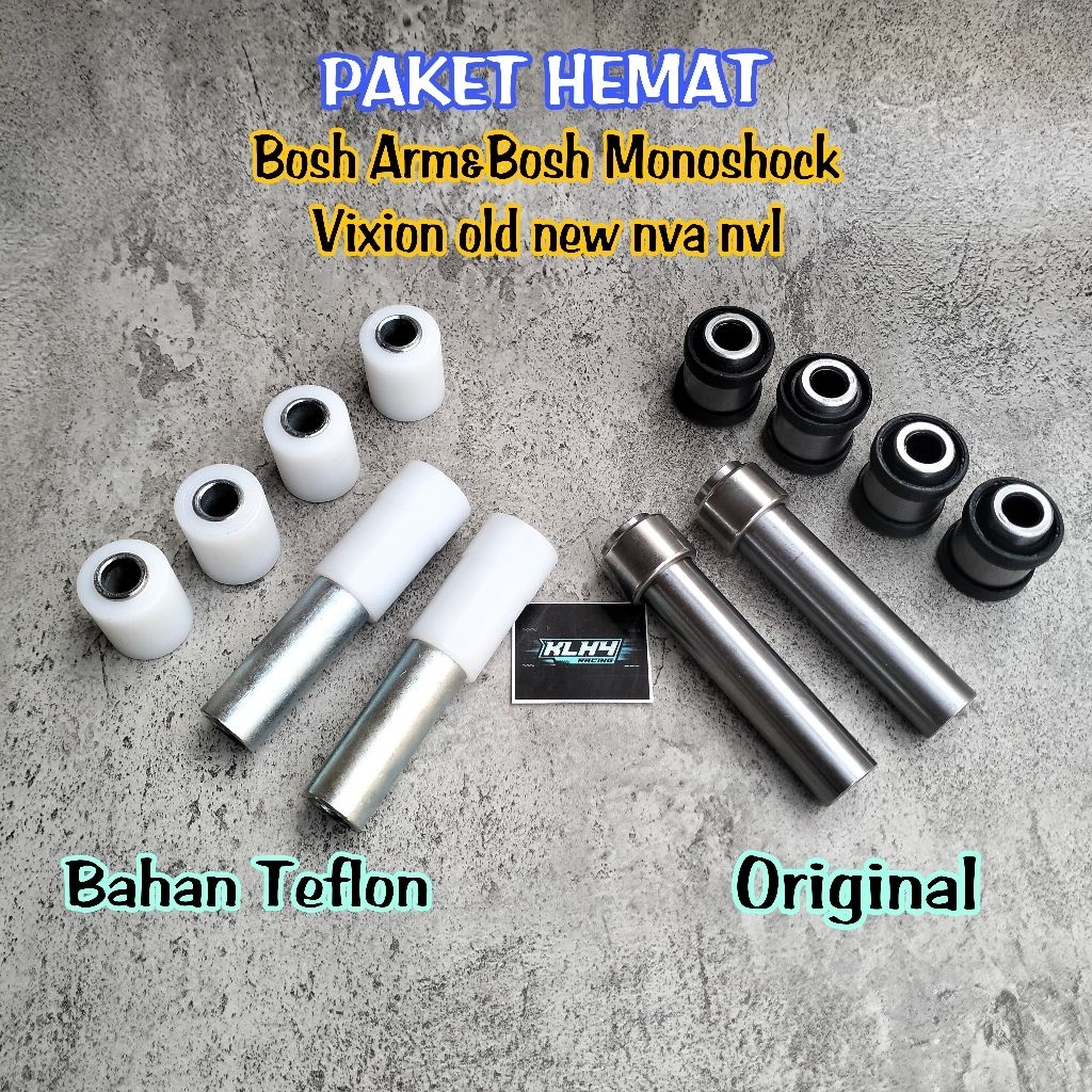 PAKET HEMAT Bosh Arm Vixion Old New Nva Nvl Bosh Monoshock Vixion Bushing Swing Arm Fork Pnp Segitig