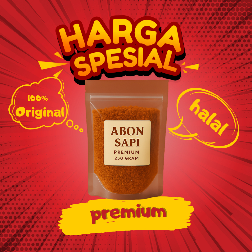 

Abon Sapi Crunchy Premium 250Gr - Lauk Praktis Siap Makan