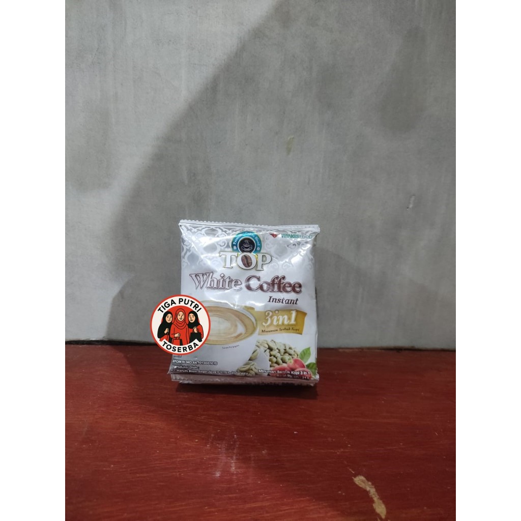 

TOP White Coffee 6 Pcs | Kopi Instan Putih Lembut & Creamy, Rasa Mantap