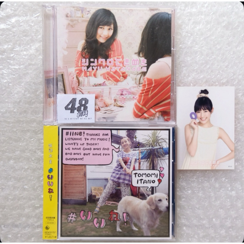 [BUNDLE 2 SET] Single Watanabe Mayu - Synchro Tokimeki Type B & Single Itano Tomomi - Ii Ne Type A +