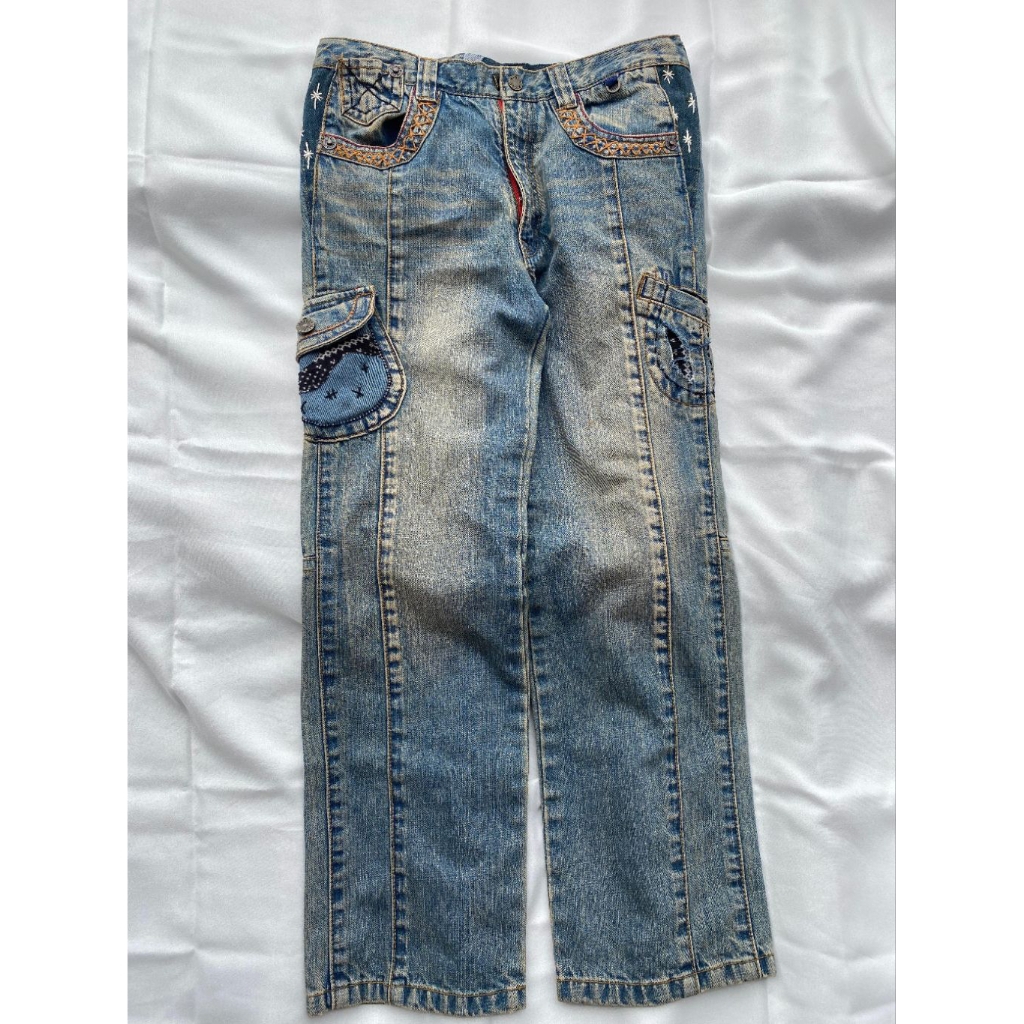 Celana jeans / Sashiko denim  - Reworked Jeans By.io