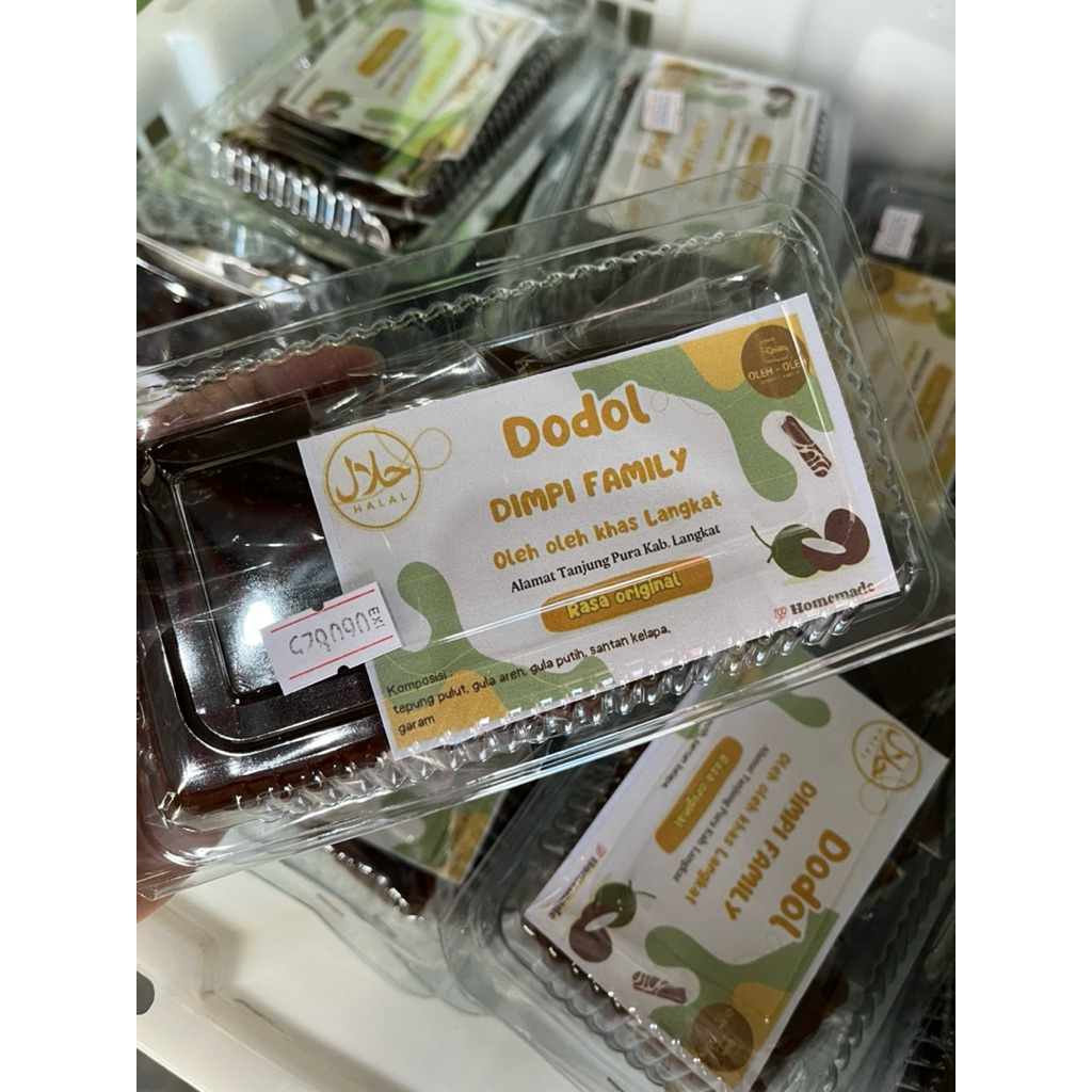 

[DODOL LANGKAT] - snack dodol perbal - tersedia rasa Ori dan Durian - 1 bks isi 10 - snack Murah