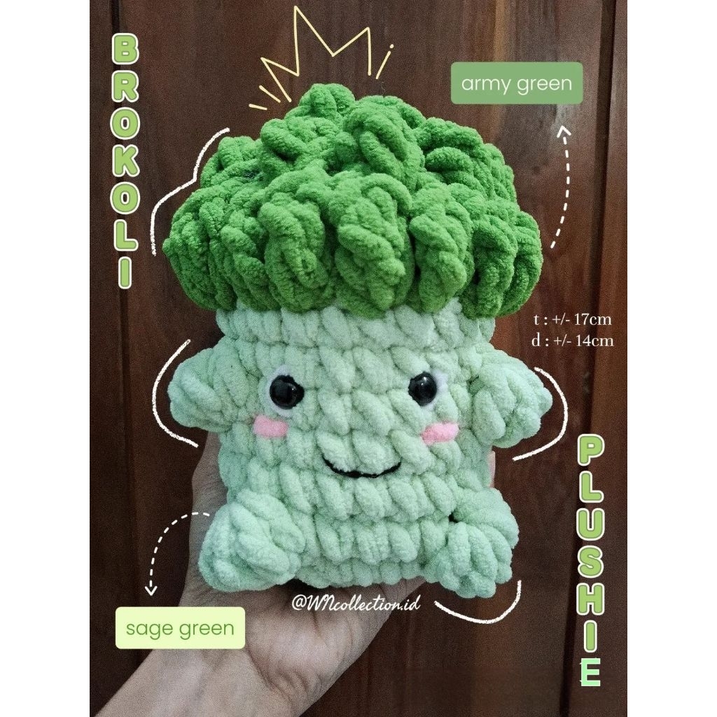 BONEKA BROKOLI/ BROKOLI PLUSHIE/ AMIGURUMI BROKOLI