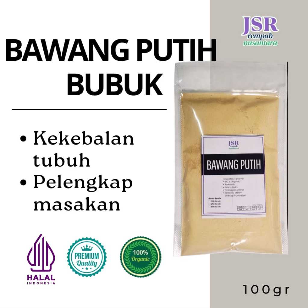 

BAWANG PUTIH BUBUK MURNI PREMIUM ASLI TANPA CAMPURAN ASLI 100% ORIGINAL