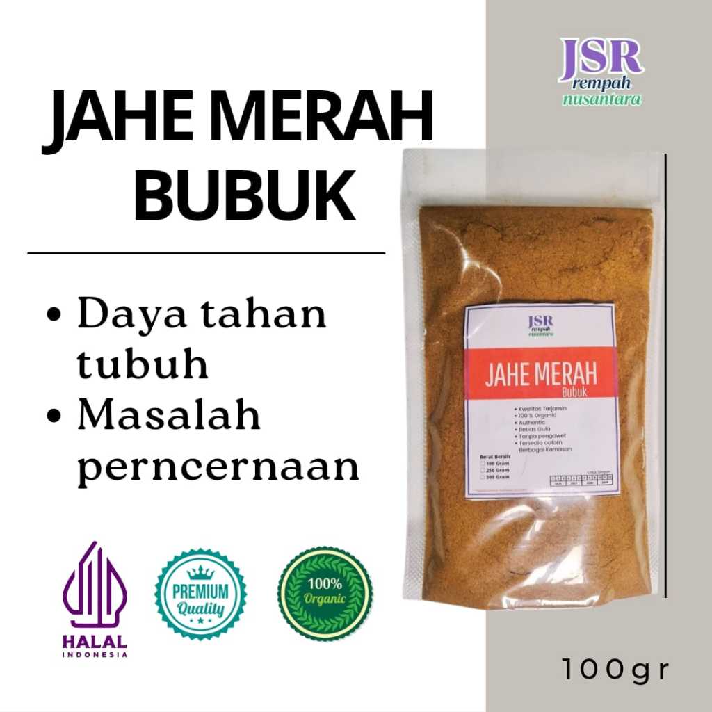 

JAHE MERAH BUBUK 100gr ASLI 100% TANPA CAMPURAN ORIGINAL