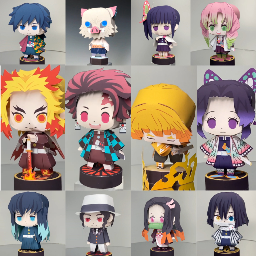 DEMON SLAYER DIY Papercraft Karakter Anime Kimetsu No Yaiba