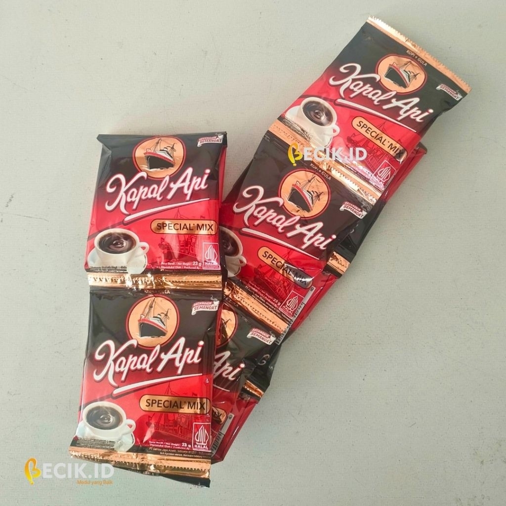 

KAPAL API Special Mix – Kopi + Gula 1 Rtg Isi 10 Sachet @23g