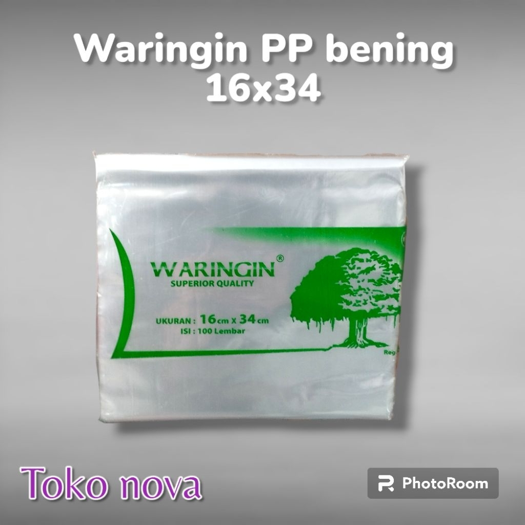 PLASTIK WARINGIN PP/BENING UKURAN 16X34 1,5 KG AN @10PAK