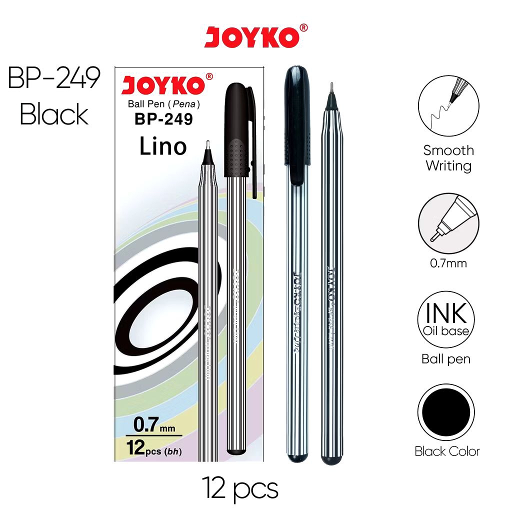 

Joyko BP-249 Lino | Ball Pen 0.7mm | Pulpen | Pena | Ballpoint | Pen | Bolpoin