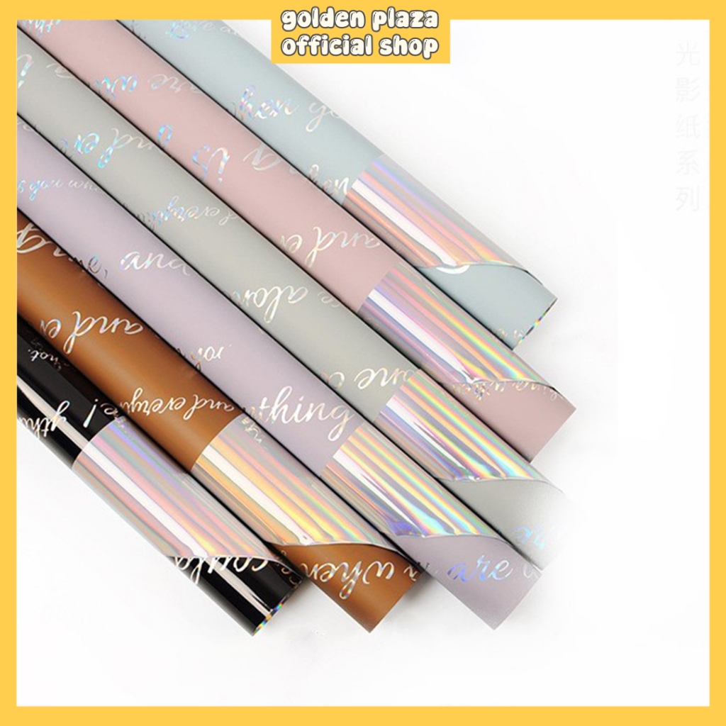 

Flower Wrapping Cellophane Paper Semi Hologram Twotone Kertas Buket Bunga KB6064