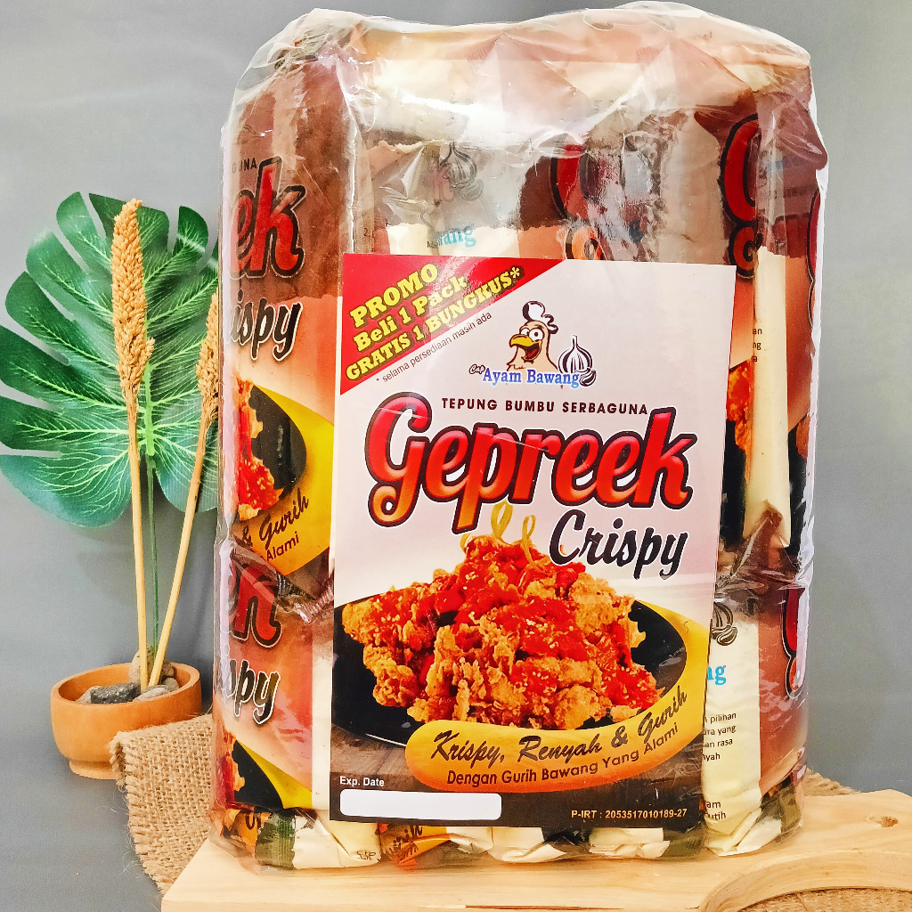 

Tepung Geprek Crispy Ayam Bawang Serbaguna 10 pcs PROMO TERBATAS BONUS 1 pcs