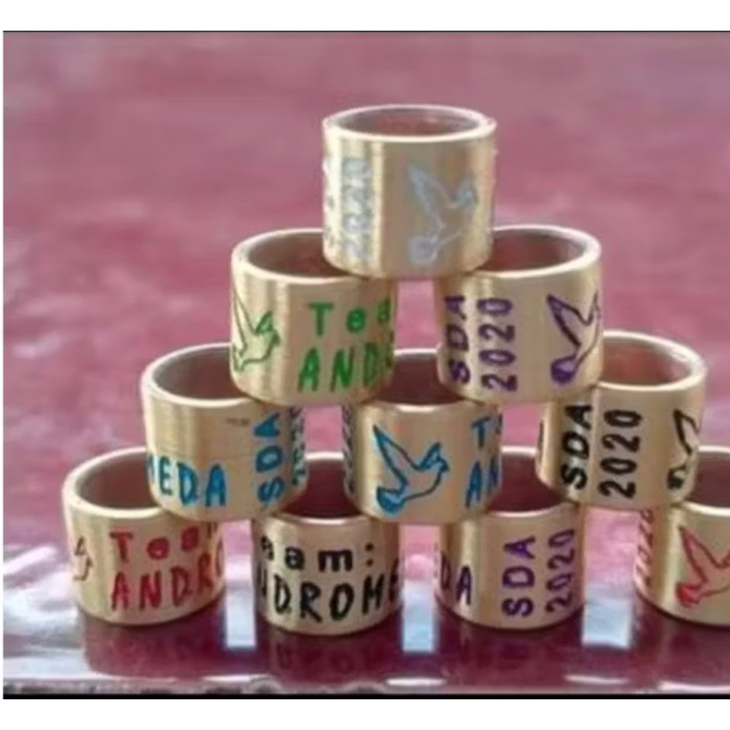 RING MERPATI KUNINGAN KETROK WARNA