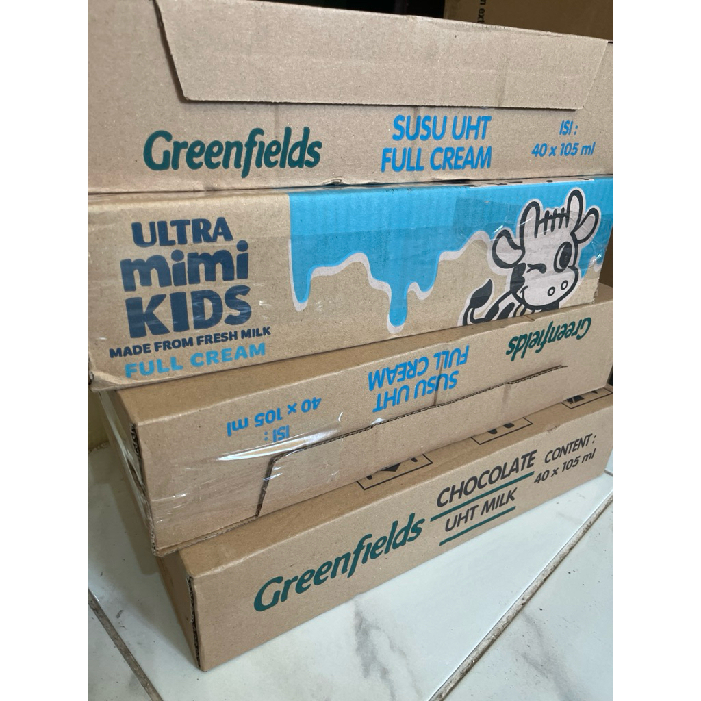 

greendfields uht vanilla/coklat/strobery 1 karton 40pcs