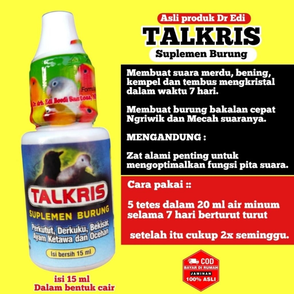 TALKRIS + KRISTAL+KRISTAL DR EDI + NUW KRISTAL + CRYSTAL+ ANTI SERAK + VITAMIN SUARA + DOPING PLECI 