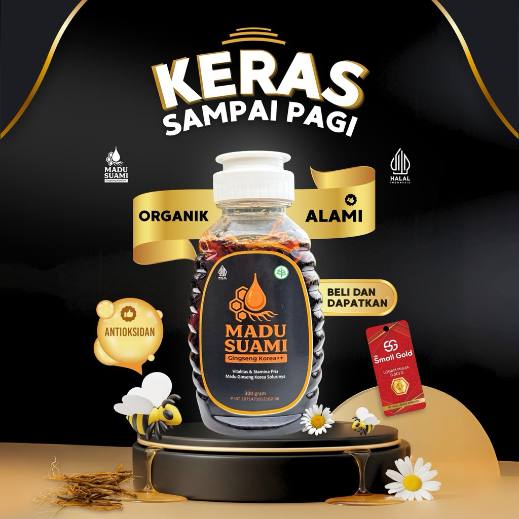 

Madu Suami - Madu Murni Ginseng Korea - 300GR - Alami, Organik dan Halal