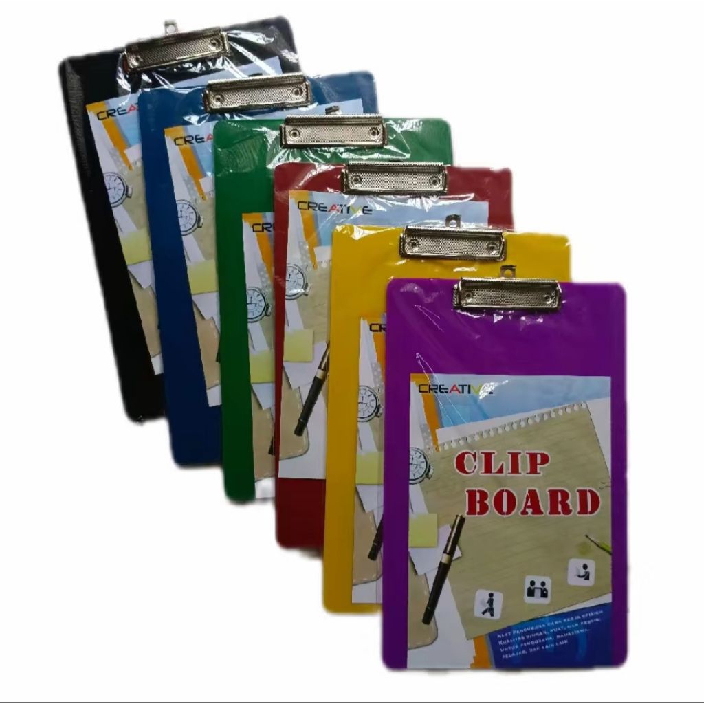 

Papan Ujian Plastik / Clip Board Anti Pecah ukuran Folio F4