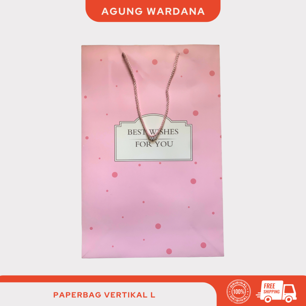 

PAPER BAG BESAR BEST WISHES FOR YOU UKURAN 35 X 14 X 52