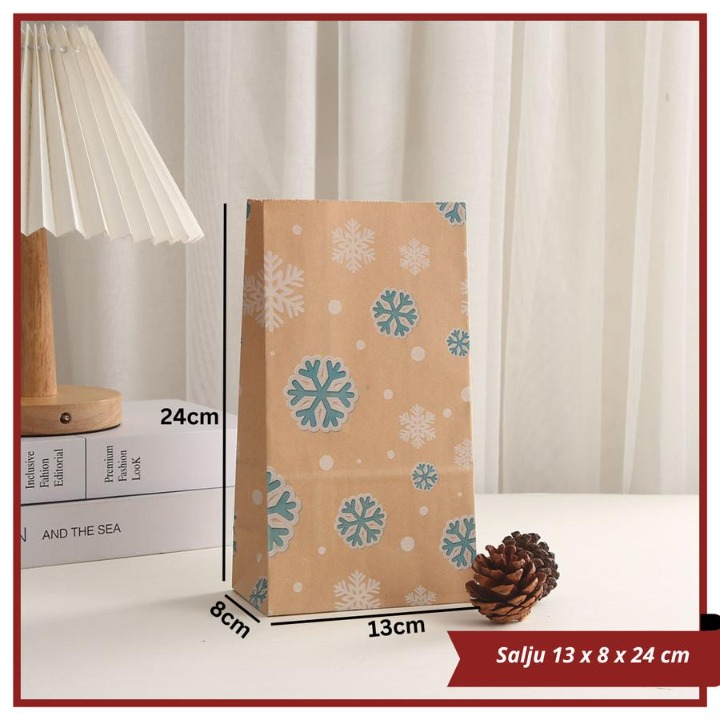 

Paper Bag Coklat Motif Hari Raya Natal Isi 1 Pcs Ukuran 13 x 8 x 24 Cm Hadiah Kado Hampers