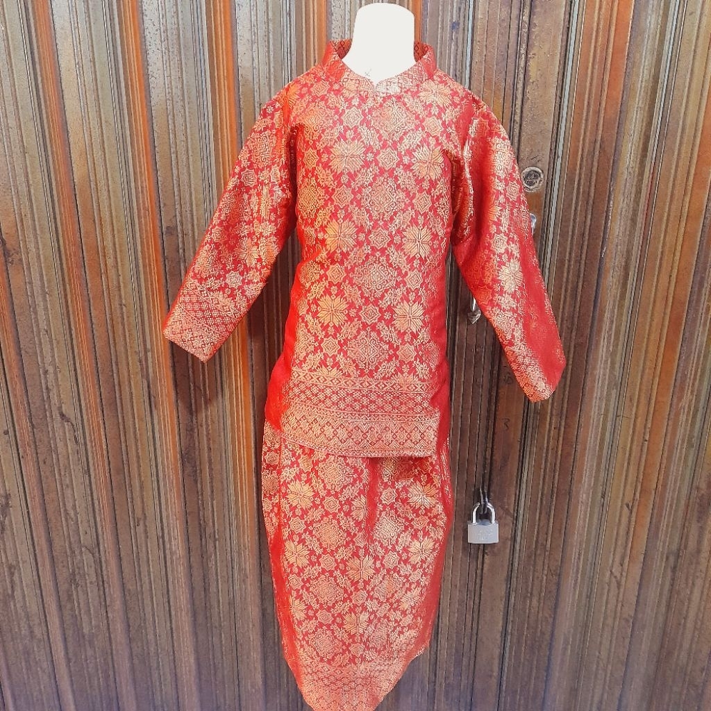 Baju tari tanggai anak adat palembang/Baju adat palembang anak perempuan