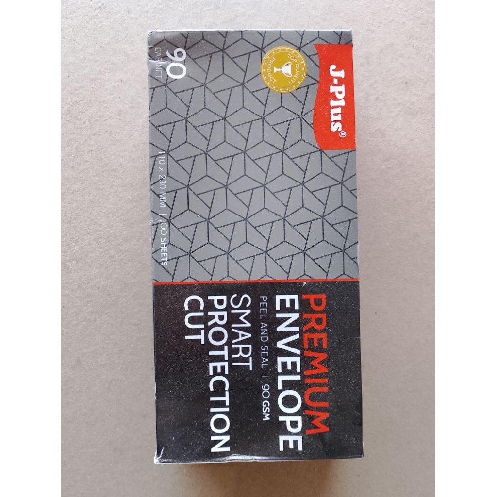 

(100 lbr) Amplop J+ Merah J-Plus Lem Seal 90 gsm Polos Kabinet JPlus