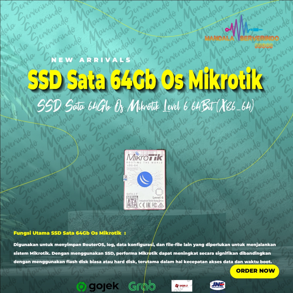 SSD Sata 64Gb Mikrotik Level 6 64Bit (X86_64)