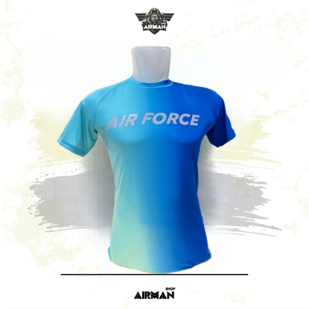 Air Force Shirt / Kaos Air Force Biru Gradasi