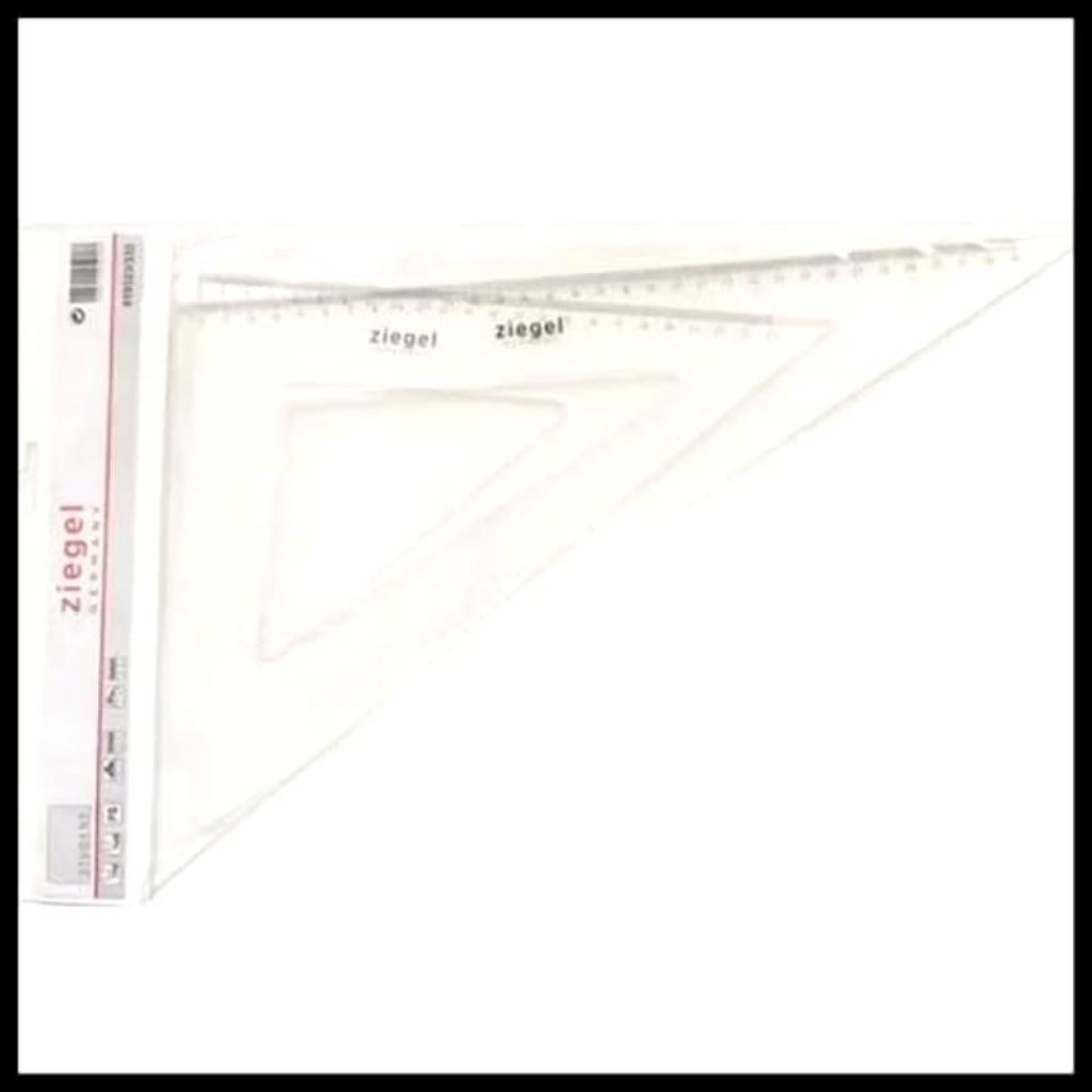 ZIEGEL TRIANGLE RULER 23/33 SET PENGGARIS SEGITIGA TEBAL AKURAT