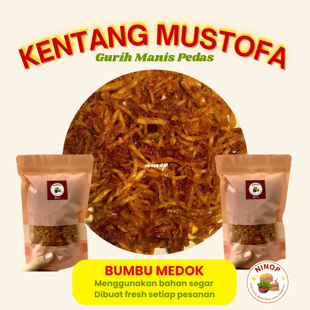 

KENTANG MUSTOFA Renyah, Pedas Manis Gurih, Wangi. Fresh Homemade