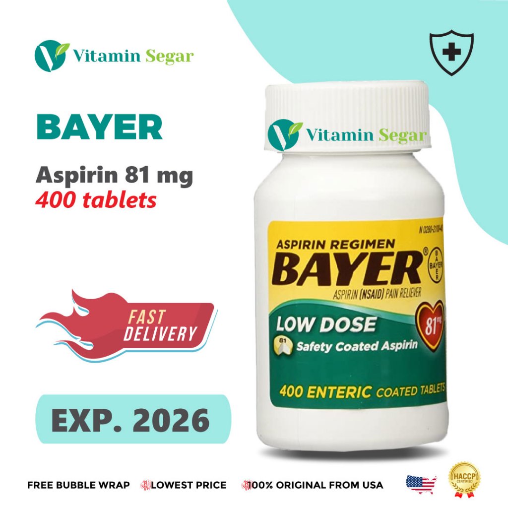 Bayer | Aspirin, 81 mg - 400 Coated Tablets