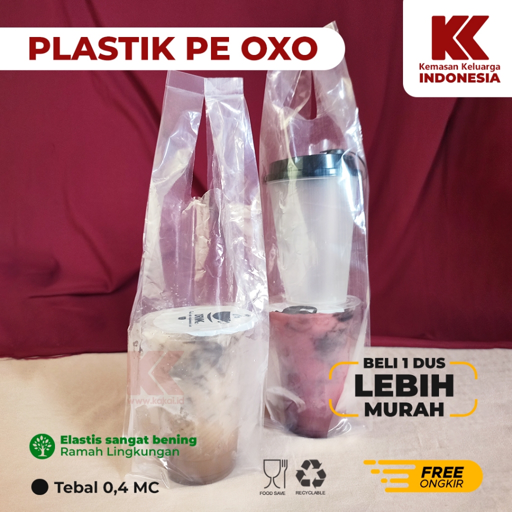 KANTONG PLASTIK BENING / KANTONG OXIUM / PLASTIK PE OXIUM 1 GELAS