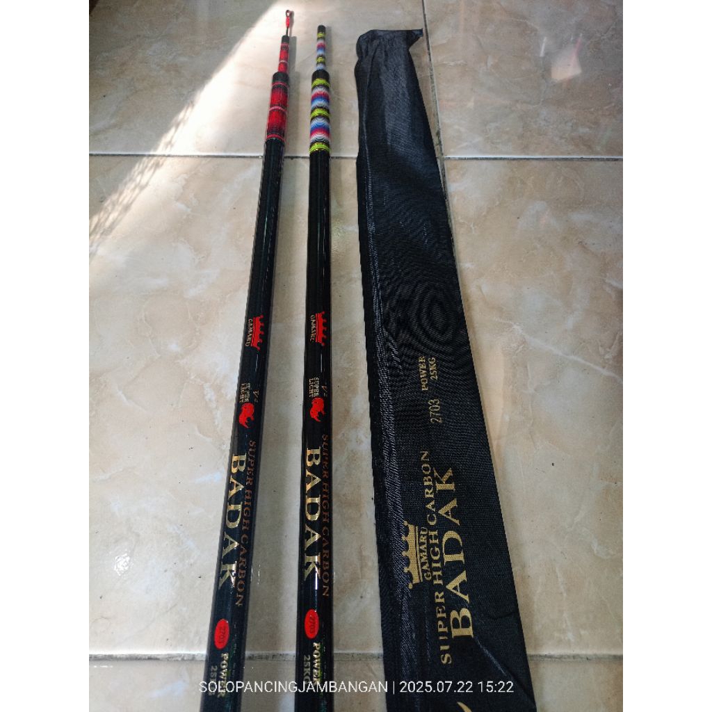 TEGEK GAMARU BADAK 270CM ( SETING LILITAN + KARET GAGANG)