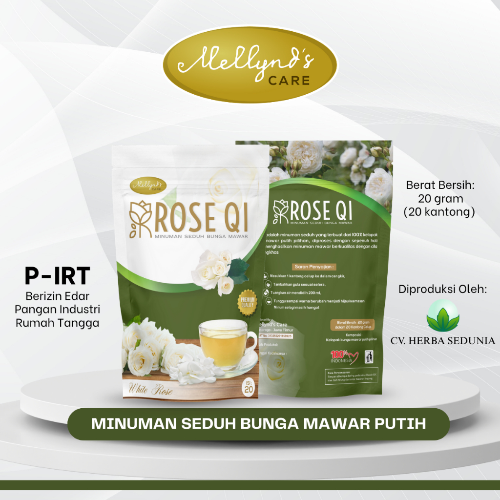 

Rose Qi White Minuman Seduh Bunga Mawar Putih Mellynd's Care