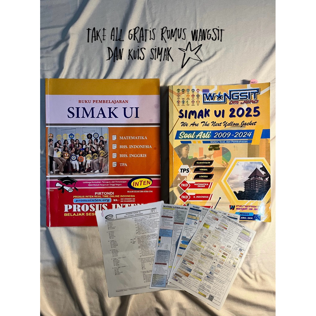 PRELOVED MODUL SNBT UTBK SIMAK UI INTEN WANGSIT ERLANGGA