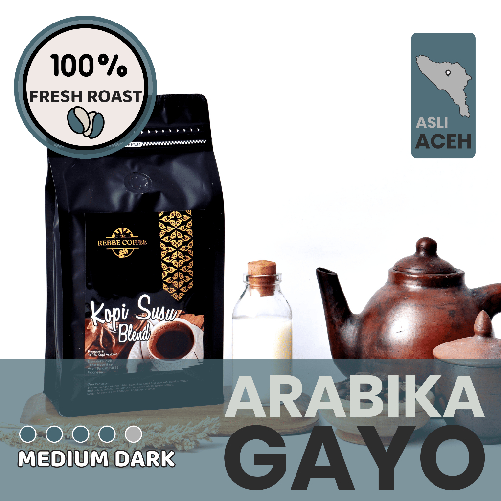 

Kopi Arabika Gayo Aceh Grade Harian – Medium to Dark, Cocok untuk Es Kopi Susu & Jualan | Kopi Susu 500g