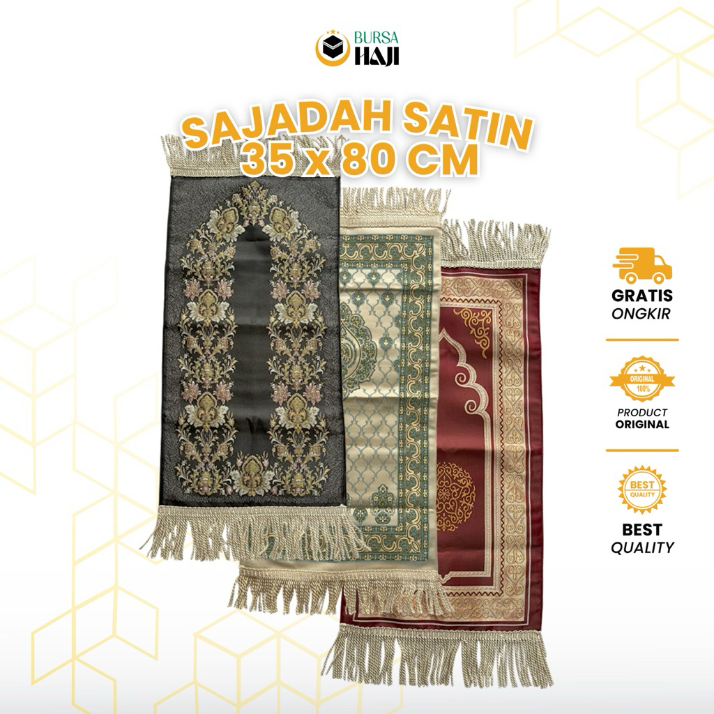 Sajadah Satin Anti Slip Sejadah Satin Silk  XHX888 Turkiye Mewah