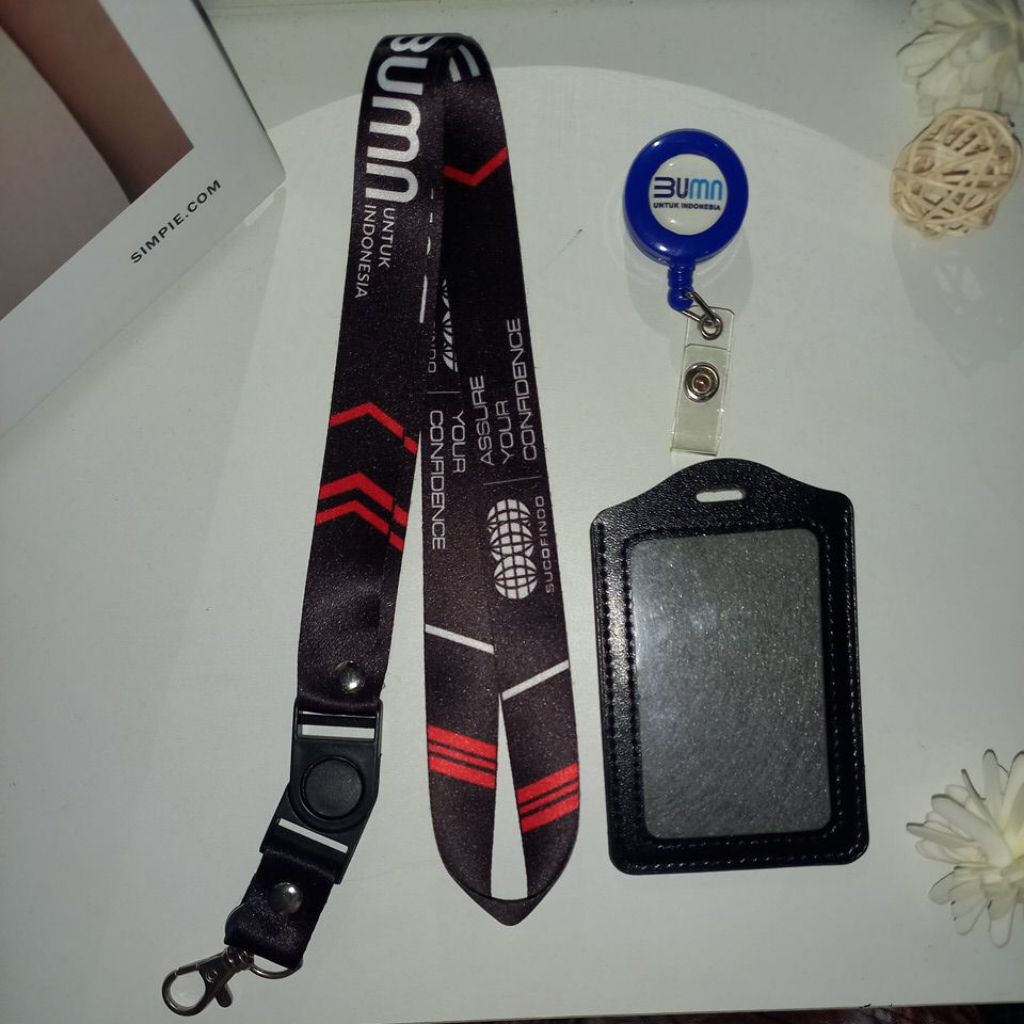 

Ready!! Tali/Lanyard BUMN SUCOFINDO hitam + yoyo + card holder