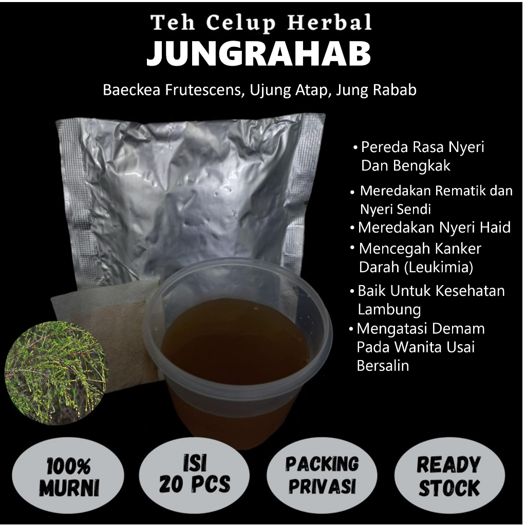 

Teh Celup Herbal JUNGRAHAB Meredakan Nyeri Bengkak Rematik Nyeri Sendi Kanker Darah Leukemia