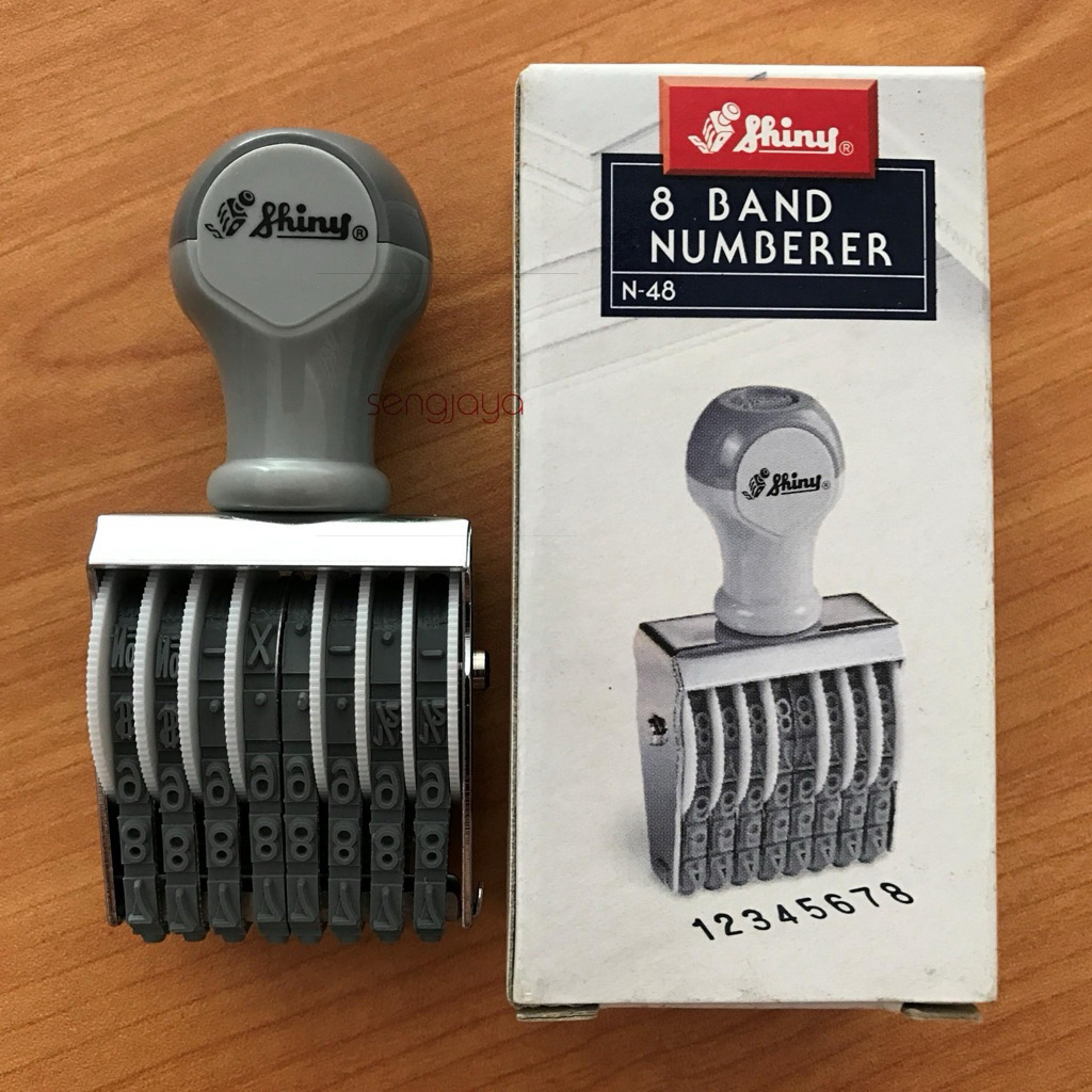 

8 Band Number Stamp 4mm Shiny N-48