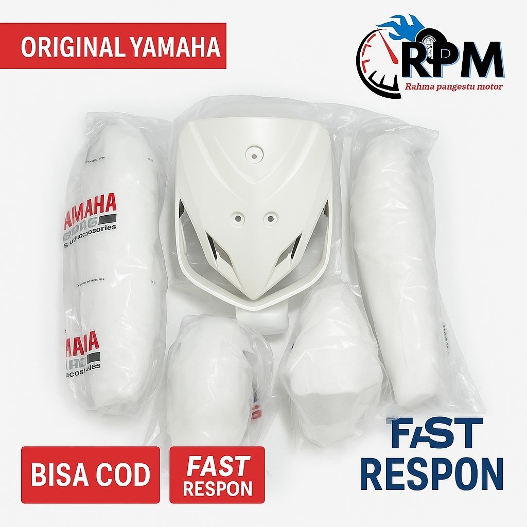 Body Mio Smile Putih Asli Yamaha / Paket Body Halus Putih Mio Smile #Body halus #Mio Smile #Original
