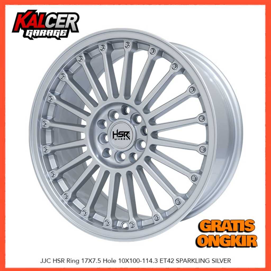 VELG HSR RING 17 UNTUK MOBIL NEW AVANZA, INNOVA, STARGAZER HSR JJC R17 SILVER