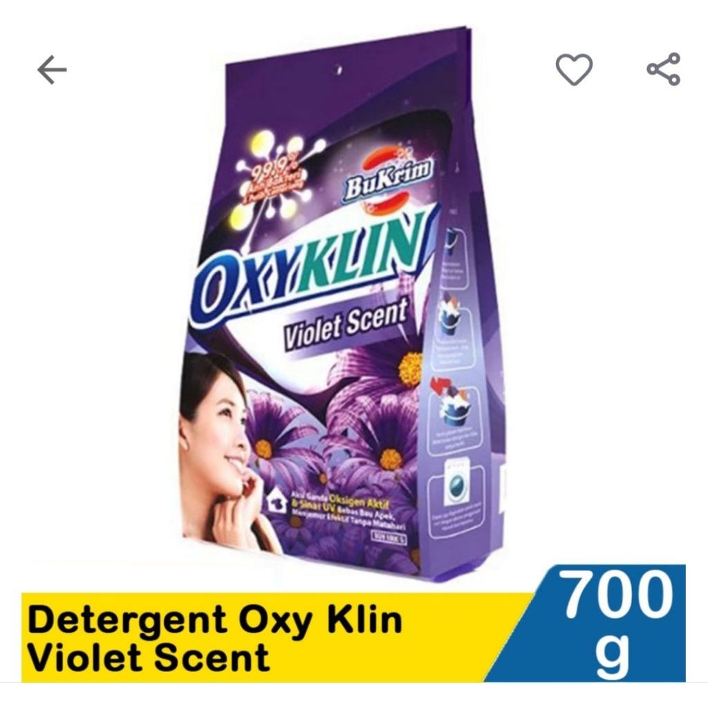(HARGA GROSIR TERMURAH) Bukrim Oxyklin Detergen 700g