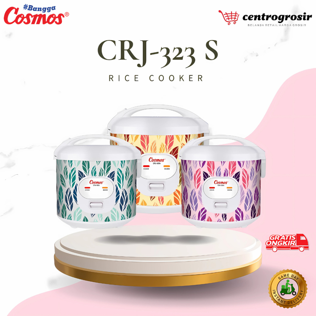 Cosmos CRJ323S Rice Cooker Magic Com 1.8Liter 400 Watt CRJ-323S CRJ323SSV CRJ323SSO CRJ323SWG