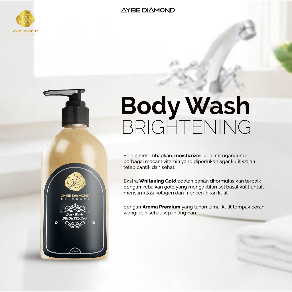 Body Wash Brightening AYBE DIAMOND SKINCARE