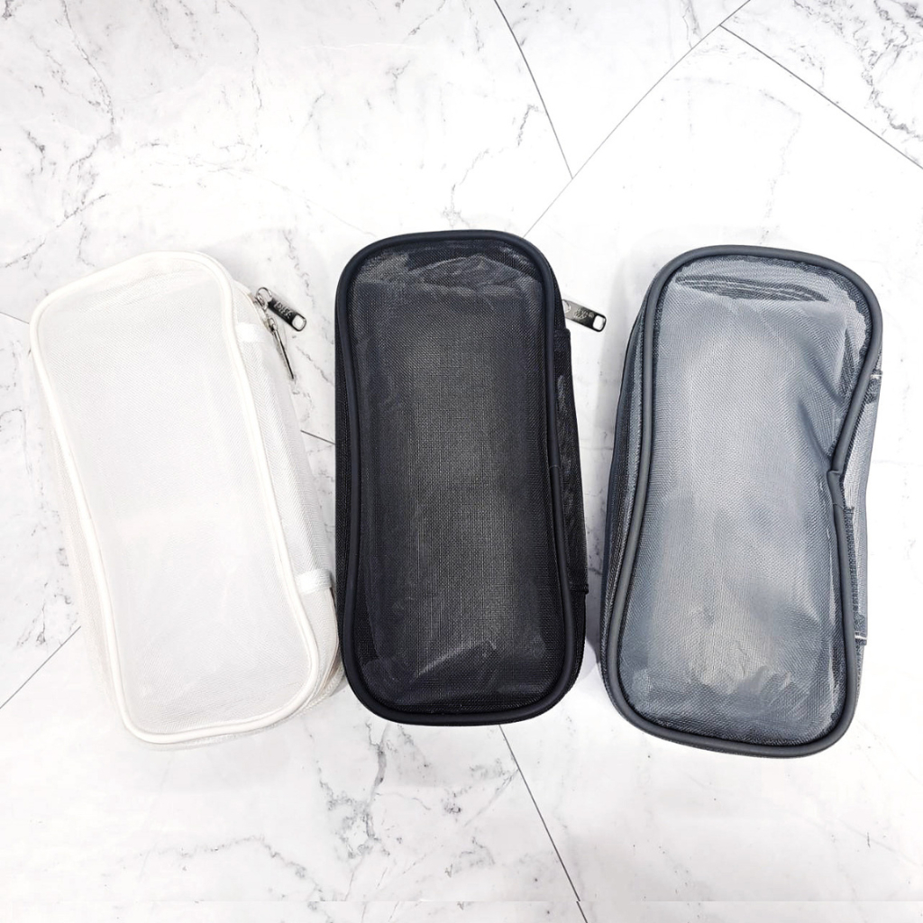 

Tempat Pensil Lembut Transparan Mesh TZ1002 – Soft Case Double Resleting | 3 Warna