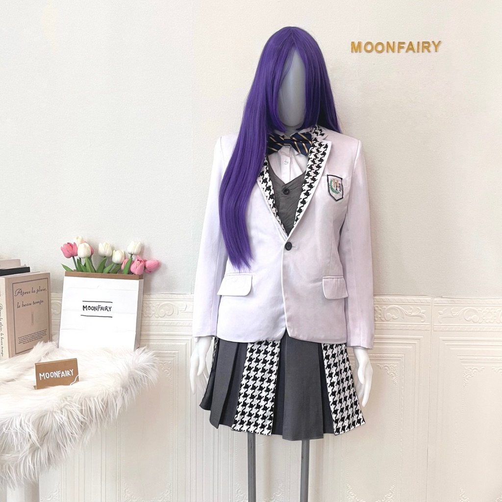 【Moonfairy】Ready Stock - Blue Lock Female Reo Mikage Uniform Hakuho School Cosplay Costume Fullset A