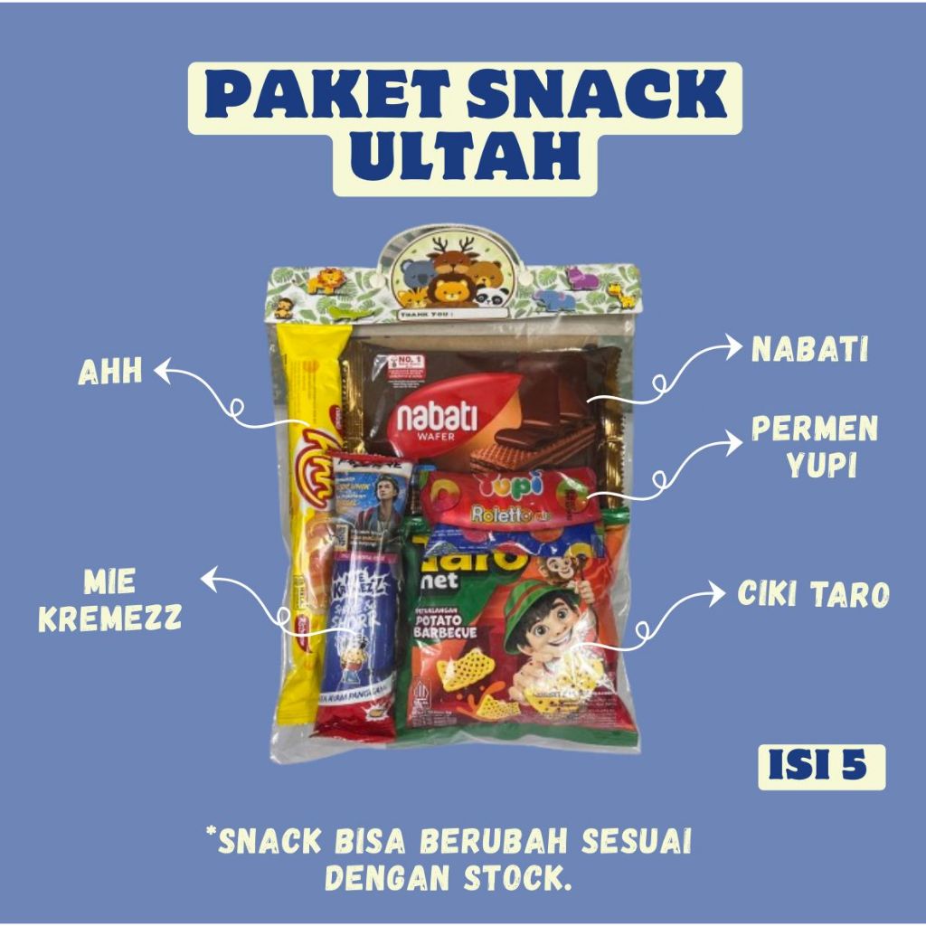 

PAKET ULANG TAHUN ANAK/SNACK ULANG TAHUN ANAK ISI 5 SNACK