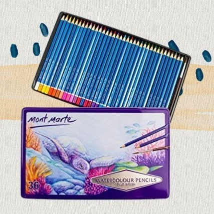

Mont Marte Aquarell Pensil Warna Painting Watercolour Pencil set 36