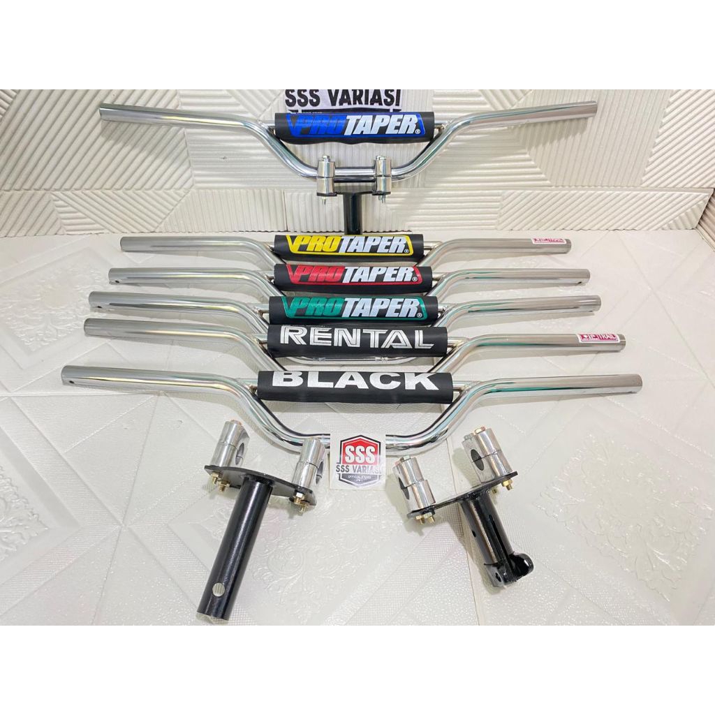 PAKET HEMAT STANG TRAIL CRF D-TRACKER CROM+DUDUKAN STANG